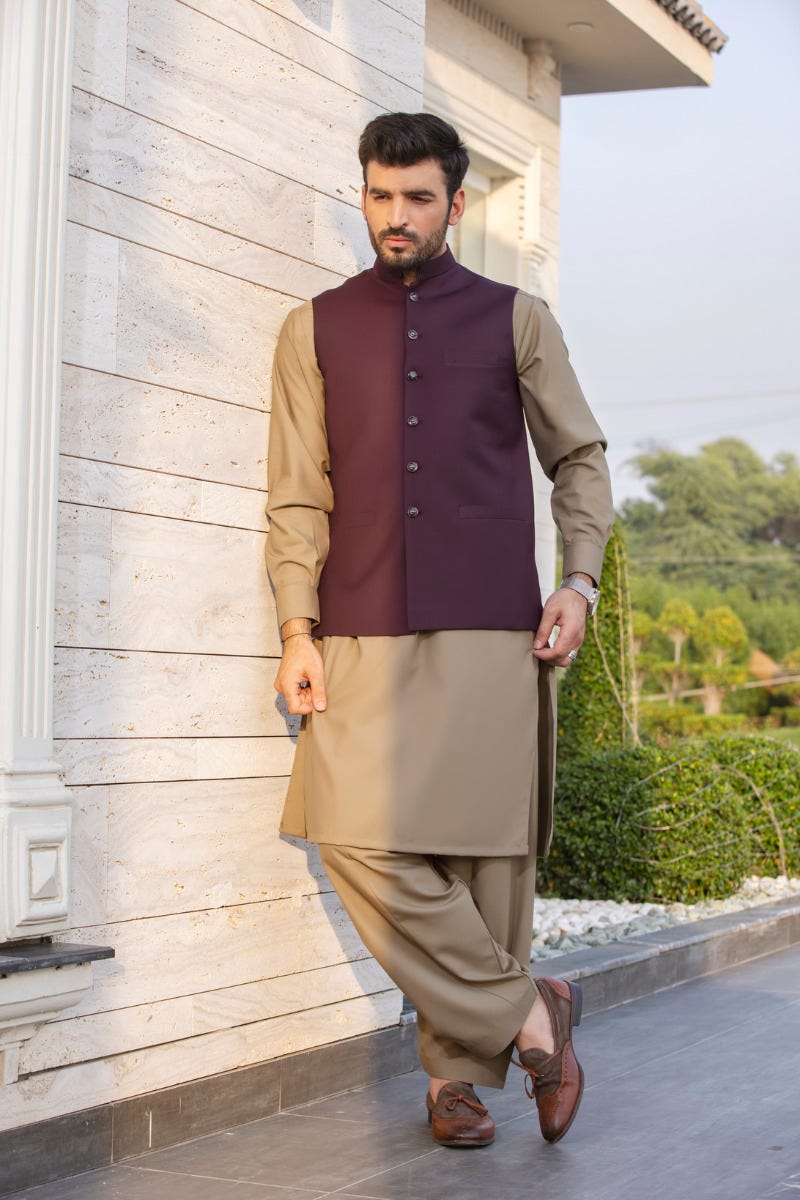 Shalwar kameez 2024 with waistcoat 2019