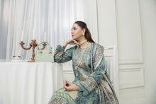 Ice Blue  Embroidered 3pc Khaddar Winter Suit SKK3