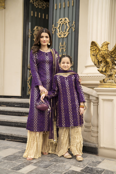 3pc Festive Girls Dress by ARWAH AG21