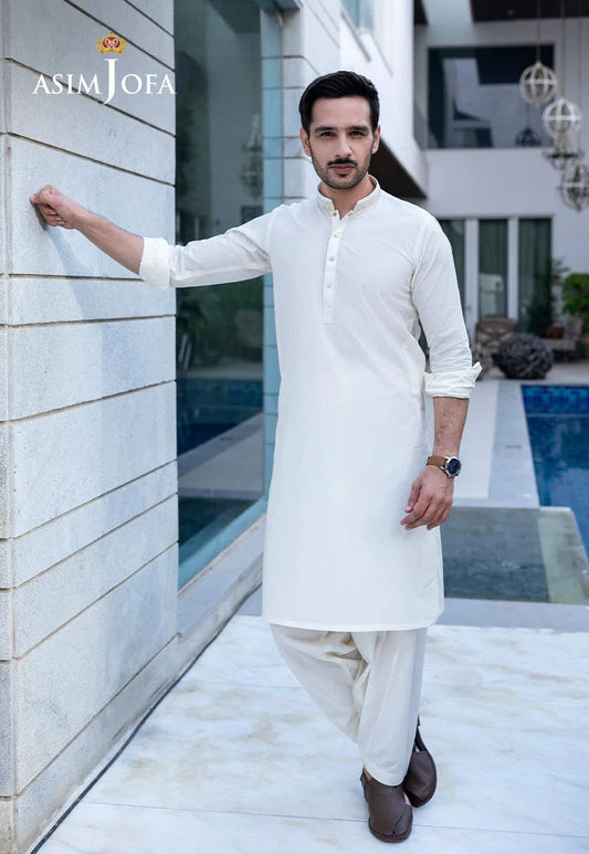 Asim Jofa Classic Off White Elegance – Men's Ensemble – AJMWP08