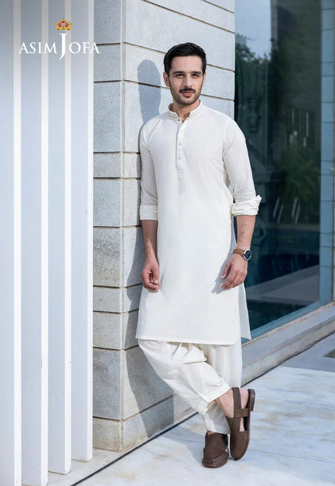 Asim Jofa Classic Off White Elegance – Men's Ensemble – AJMWP08