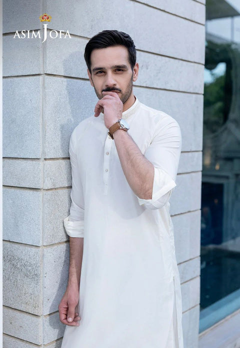 Asim Jofa Classic Off White Elegance – Men's Ensemble – AJMWP08