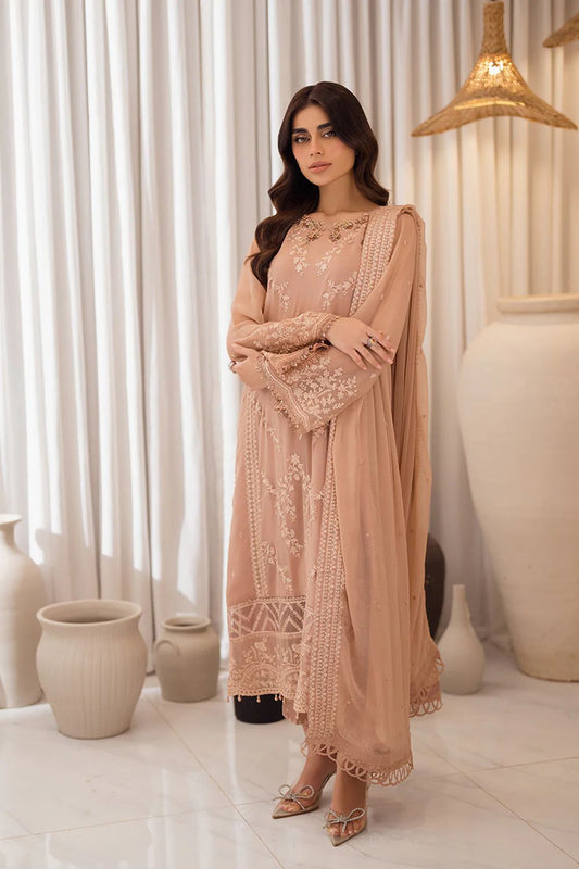 Beige Bliss by Azure Chiffon Semi Formal AZC2