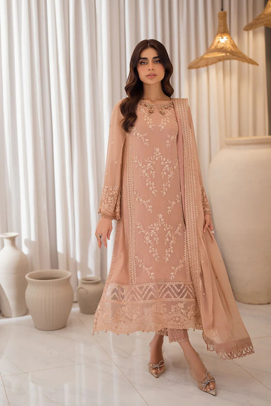 Beige Bliss by Azure Chiffon Semi Formal AZC2