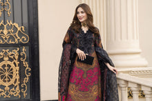 Arwah Embroidered Digital Printed Grip Dress with Velvet Accents SSA19