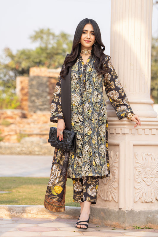 Winter Tales 3pc Khaddar Pashmina Collection by Zaiwa TW8