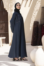 Zaina Veil of Grace – Hand Embellished Dark Teal Abaya ZVG4