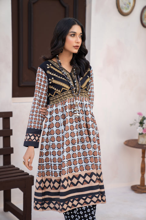 Winter 2 Pcs Ready to Wear Khadar Dress by Hemline 01