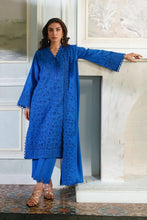 Heritage Blues 3pc Embroidered Khaddar Dress by Sahar SW24-6