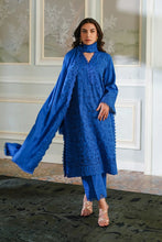 Heritage Blues 3pc Embroidered Khaddar Dress by Sahar SW24-6