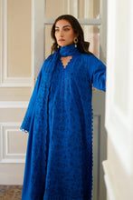 Heritage Blues 3pc Embroidered Khaddar Dress by Sahar SW24-6