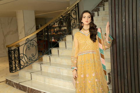 3pc Noorma Kamal Net Formal Embroiderd Dress 01