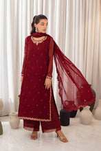 Wine Scarlet by Azure Chiffon Semi Formal AZC10