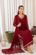 Wine Scarlet by Azure Chiffon Semi Formal AZC10