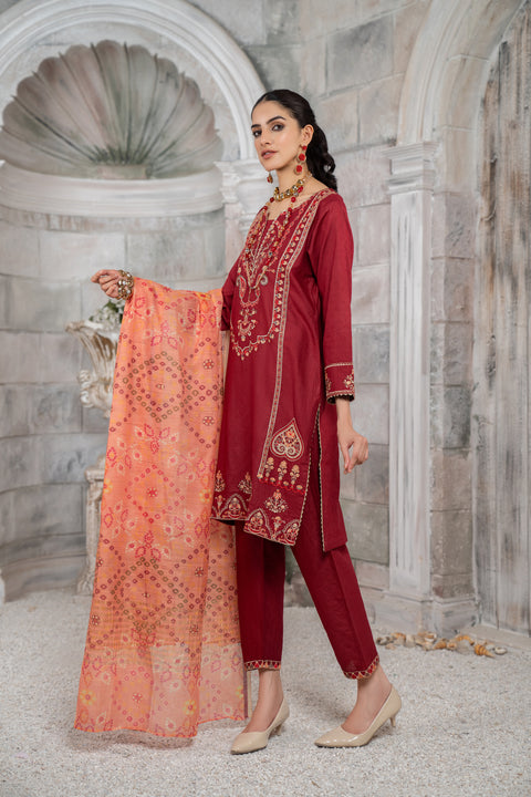 Arwah Embroidered Lawn Dress YC3