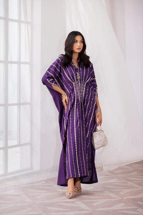 ZAIWA 1pc Embroidered Kaftan 09