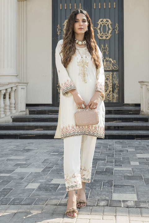 Eid Whispers Raw Silk Collecton by Gul Warun EWS3