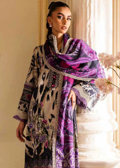 Nureh Marina Prints with Wool Shawl NMP02