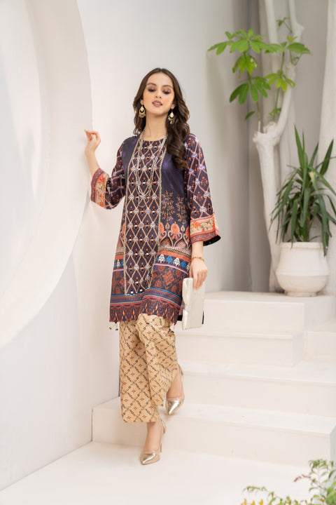 Zaiwa Embroidered Lawn ZC09