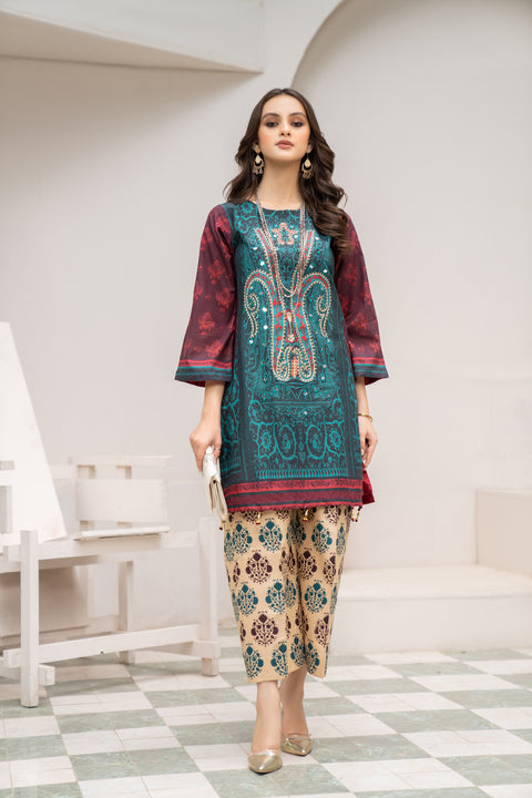 Zaiwa Embroidered Lawn ZC10