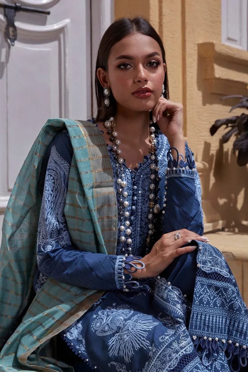 Sana Safinaz Muzlin Ready To Wear Embroidered Lawn Collection 01B