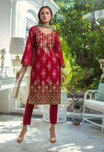 Jaipur Jacquard Embroidered Dress 02 by ZS Textiles