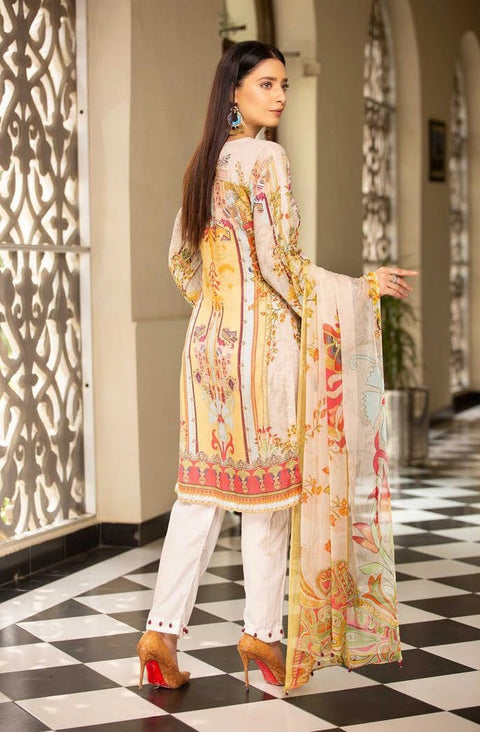 Ready to Wear 3 Pcs Embroidered Lawn Collection 07