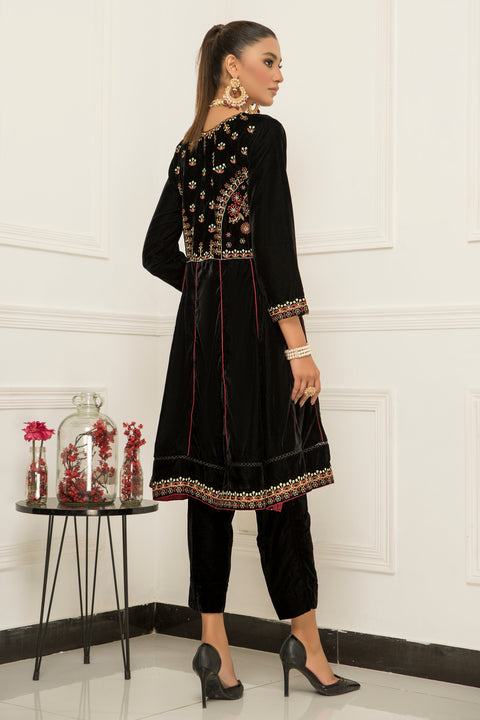 Velvet Embroidered Ready to Wear 2 Pcs Dress by Aabpara 05