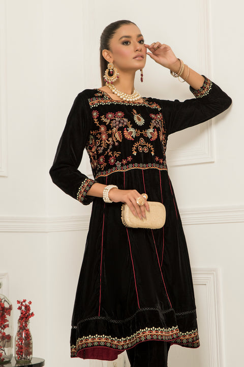 Velvet Embroidered Ready to Wear 2 Pcs Dress by Aabpara 05