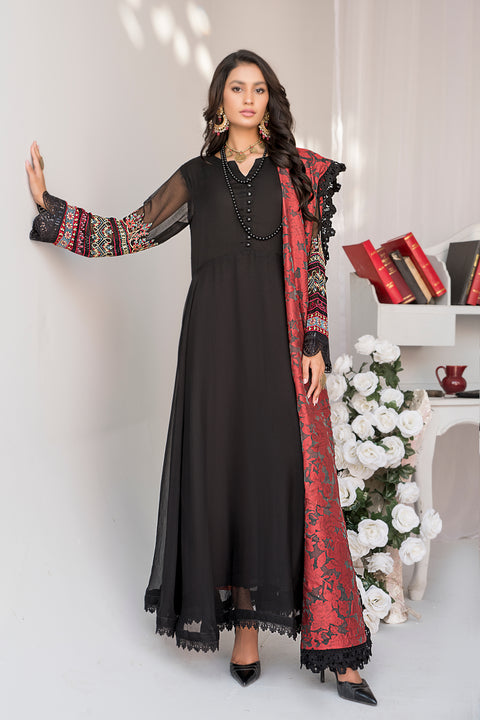 Aleezay Formal Chiffon Long Frock 09