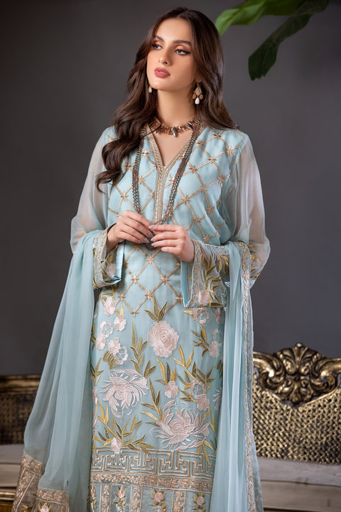 Aleezay Chiffon Formal Embroidered Dress 04