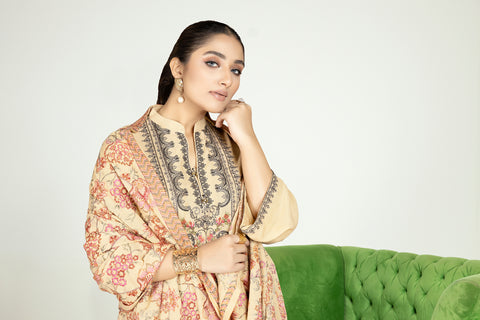 Sakeena Hasan 3pc Karandi Dress 04