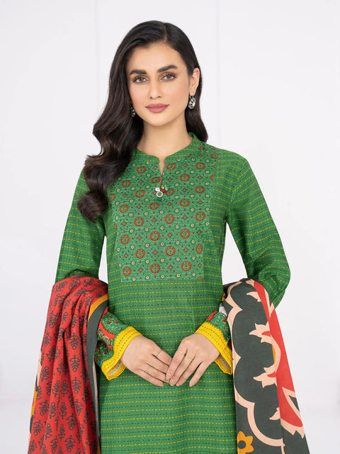 3pc LimeLight Khaddar Dress U2071-Green