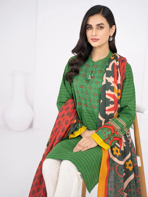 3pc LimeLight Khaddar Dress U2071-Green