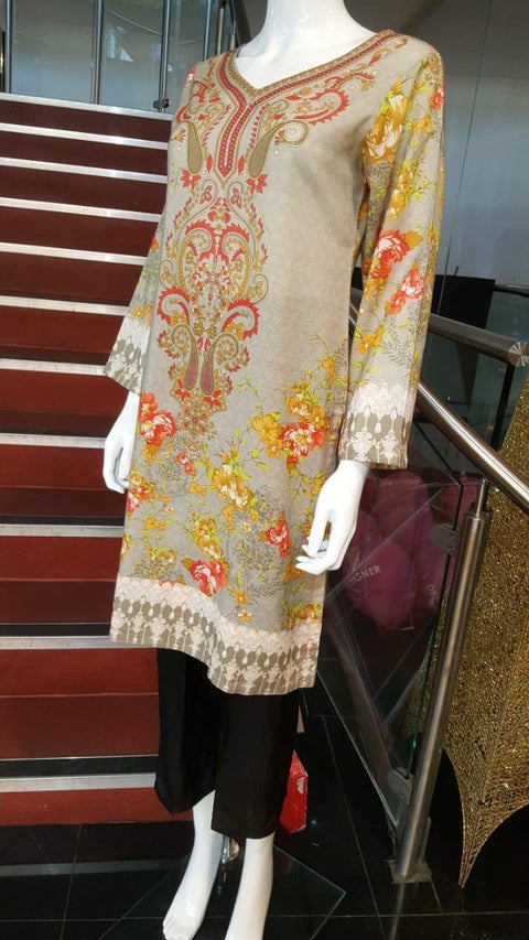 Digital Printed 2 Pcs Dress by Zaiwa 25