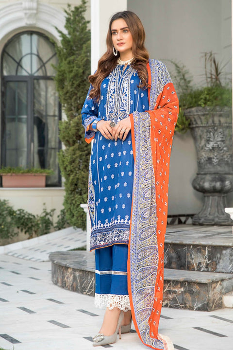 Ready to Wear 3 Pcs Lawn Embroidered Dress by Aabpara 05