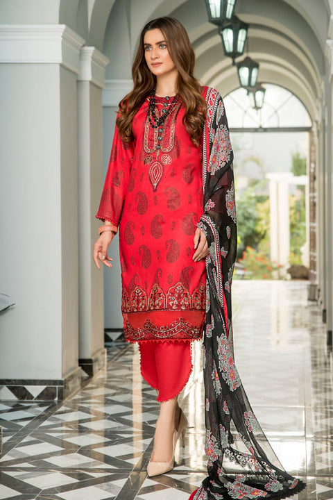 Ready to Wear 3 Pcs Lawn Embroidered Dress by Aabpara 04