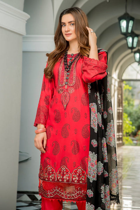 Ready to Wear 3 Pcs Lawn Embroidered Dress by Aabpara 04