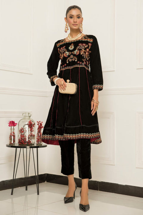 Velvet Embroidered Ready to Wear 2 Pcs Dress by Aabpara 05