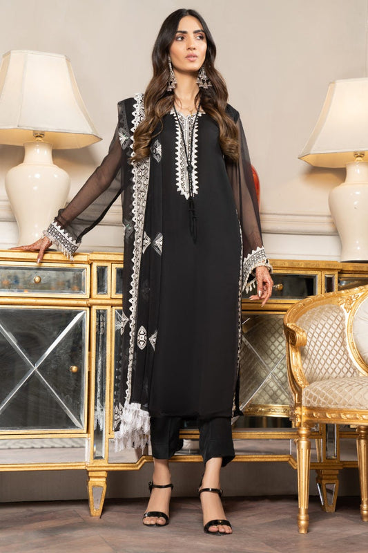 Luxury Formal Chiffon Embroidered Collection by Aleezay 01