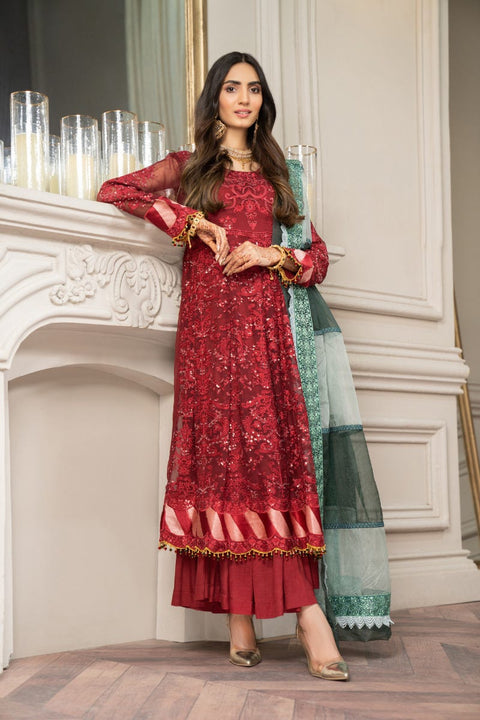 Luxury Formal Chiffon Embroidered Collection by Aleezay 04