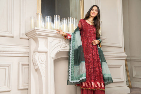 Luxury Formal Chiffon Embroidered Collection by Aleezay 04