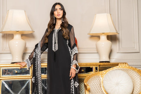 Luxury Formal Chiffon Embroidered Collection by Aleezay 01