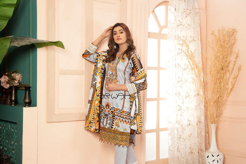 Winter Ready to Wear 3Pcs Embroidered Collection by Arwah 09