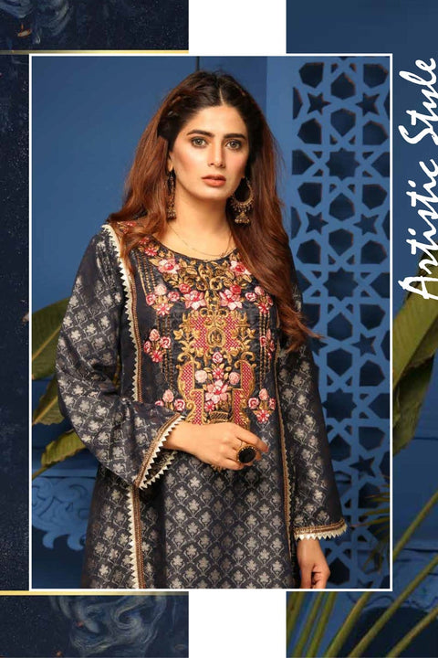 Jacquard Embroidered Kurta by Simrans