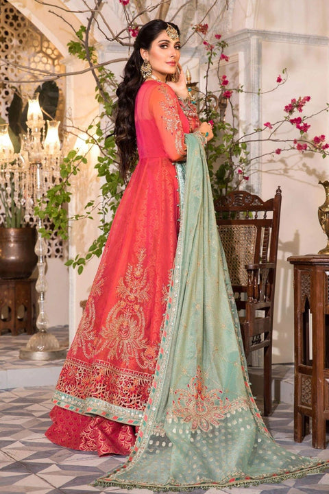 MBROIDERED  Ready to Wear Salmon Pink and Feroza BD-2402