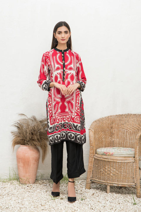 Winter 2 Pcs Linen Embroidered Dress by Hemline 03