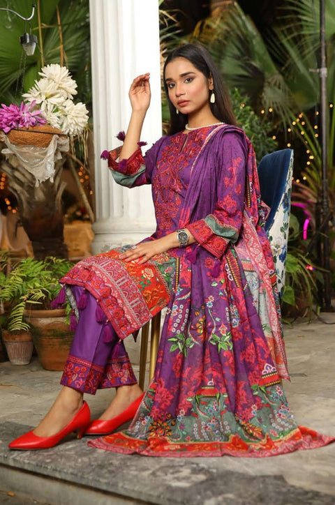 Lawn Embroidered 3 Pcs Collection by Simrans 09