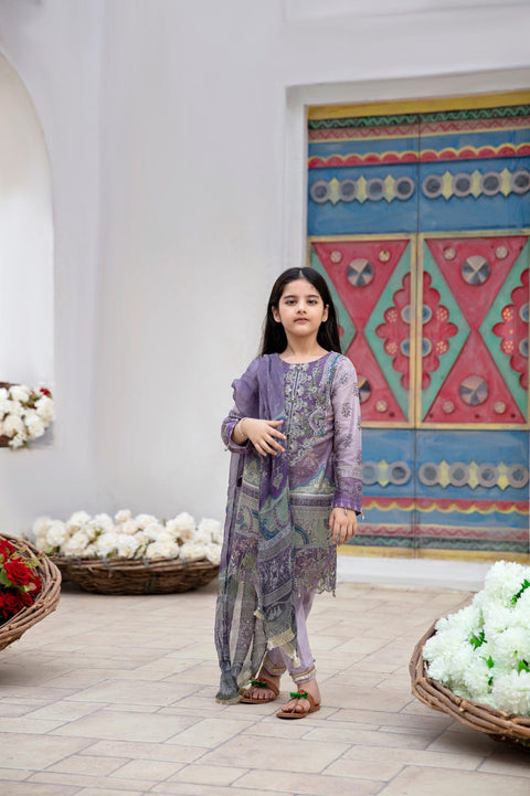 Kids Ready to Wear Haseen Lawn Embroidered Collection 01