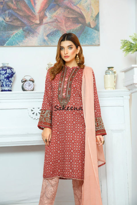 Ready to Wear Lawn Embroidered Eid Collection by Sakeena Hasan 03